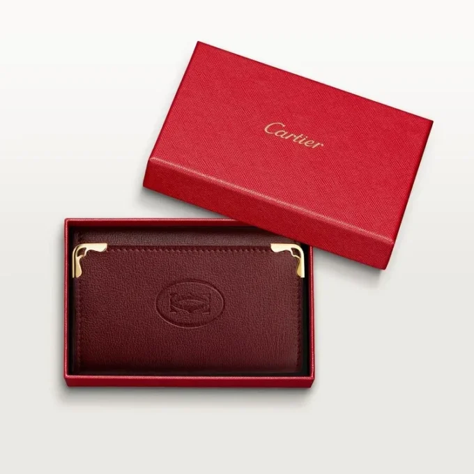 6-Key Key Ring, Must De Cartier – Burgundy Calfskin, Golden Finish – Cartier 6-Key Key Ring, Must De Cartier – Burgundy Calfskin, Golden Finish – Cartier