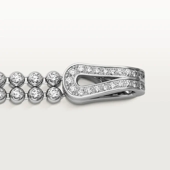 Agrafe Bracelet, Brilliant-Cut Diamonds, Paved