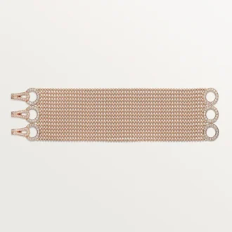 Agrafe Bracelet, Medium Model, Half-Paved