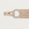 Agrafe Bracelet, Small Model, Half-Paved