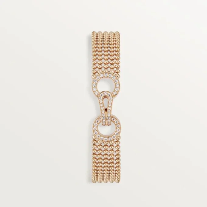Agrafe Bracelet, Small Model, Half-Paved