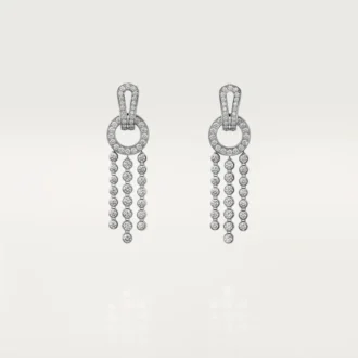 Agrafe Earrings, Brilliant-Cut Diamonds, Paved