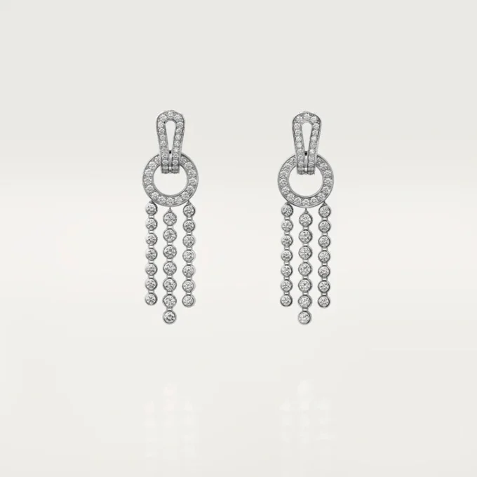 Agrafe Earrings, Brilliant-Cut Diamonds, Paved