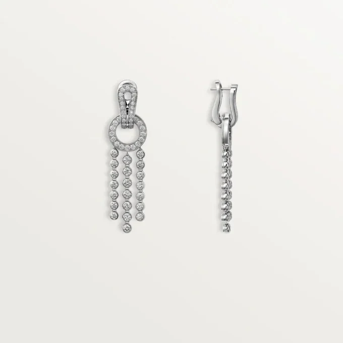 Agrafe Earrings, Brilliant-Cut Diamonds, Paved