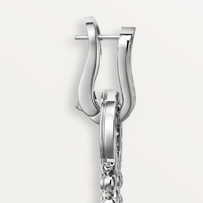 Agrafe Earrings, Brilliant-Cut Diamonds, Paved