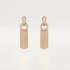 Agrafe Earrings, Half-Paved