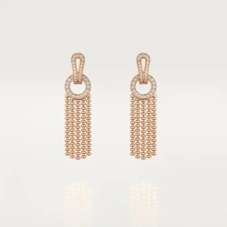 Agrafe Earrings, Half-Paved