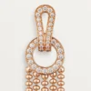 Agrafe Earrings, Half-Paved