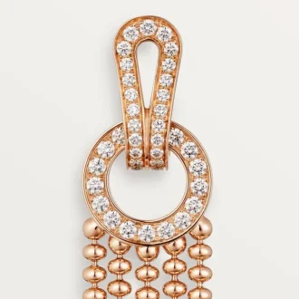Agrafe Earrings, Half-Paved