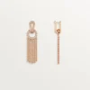 Agrafe Earrings, Half-Paved