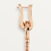 Agrafe Earrings, Half-Paved