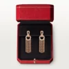 Agrafe Earrings, Half-Paved