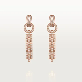 Agrafe Earrings – Pink Gold, Diamonds – Cartier