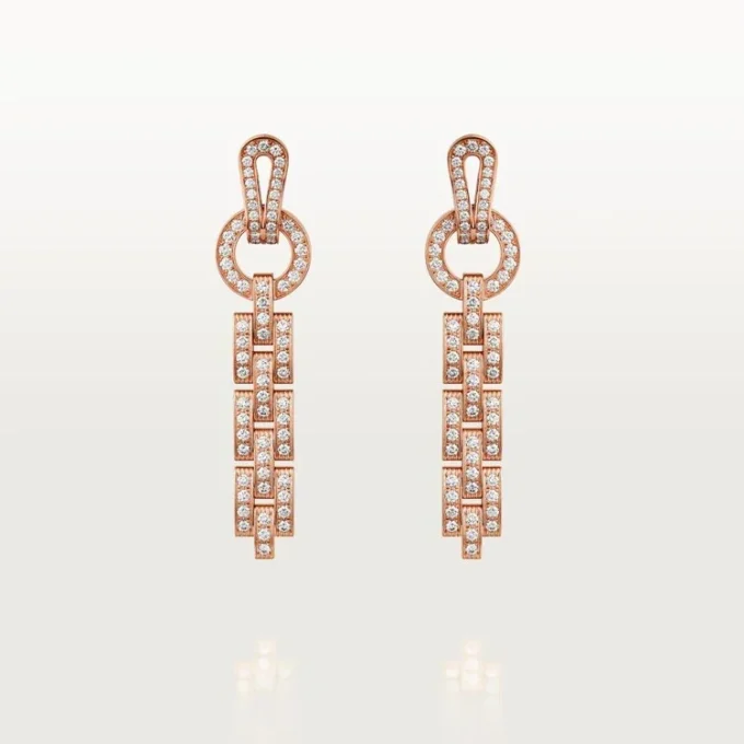 Agrafe Earrings – Pink Gold, Diamonds – Cartier