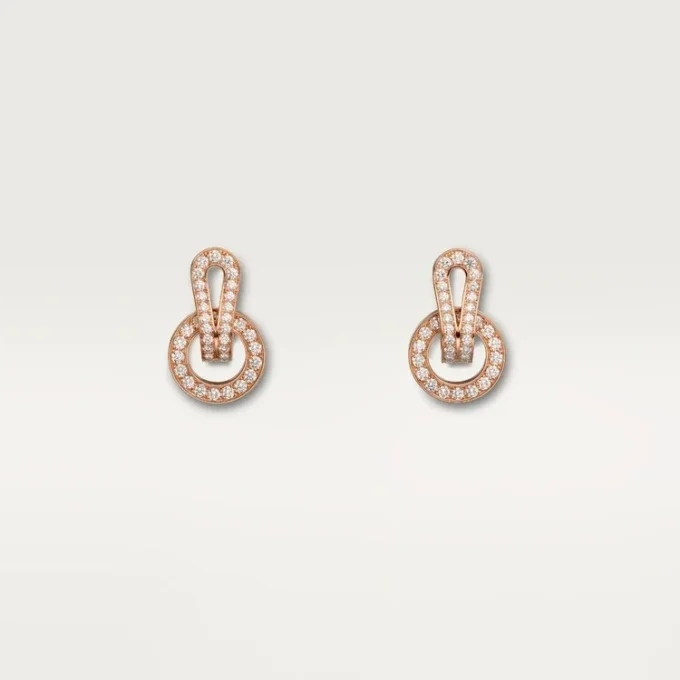 Agrafe Earrings – Pink Gold, Diamonds – Cartier