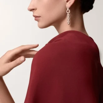 Agrafe Earrings – Pink Gold, Diamonds – Cartier