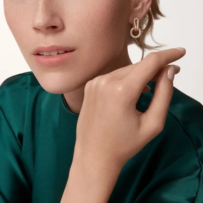 Agrafe Earrings – Pink Gold, Diamonds – Cartier