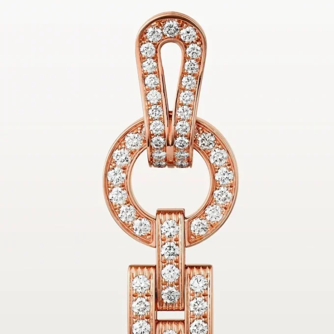 Agrafe Earrings – Pink Gold, Diamonds – Cartier