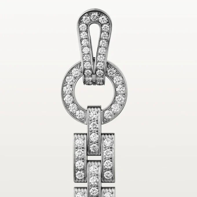 Agrafe Earrings – White Gold, Diamonds – Cartier
