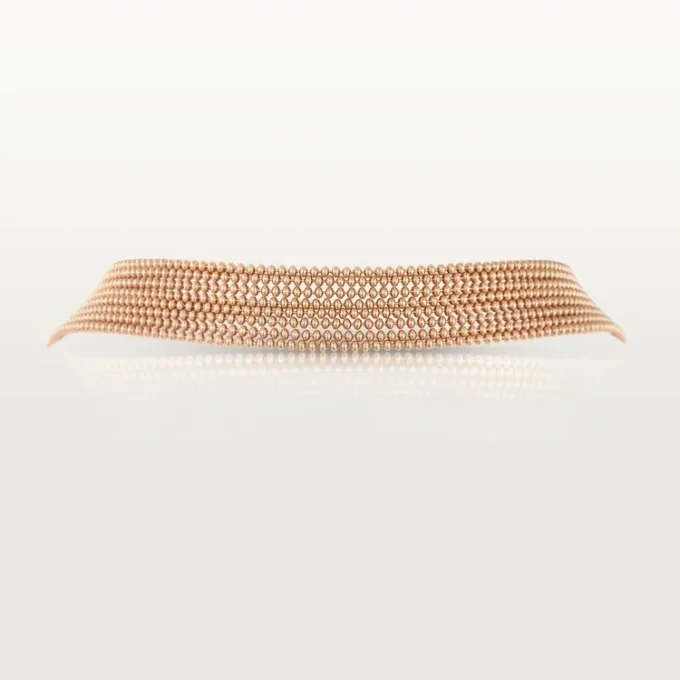 Agrafe Long Necklace, Semi-Paved