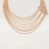 Agrafe Necklace, Medium Model, Half-Paved