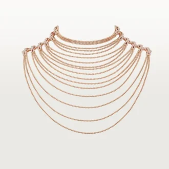 Agrafe Necklace, Semi-Paved Agrafe Necklace, Semi-Paved