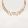 Agrafe Necklace, Small Model, Half-Paved
