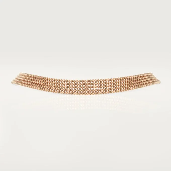 Agrafe Necklace, Small Model, Half-Paved