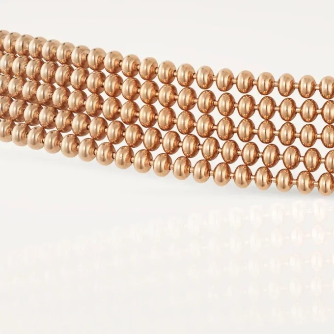 Agrafe Necklace, Small Model, Half-Paved