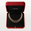 Agrafe Necklace, Small Model, Half-Paved