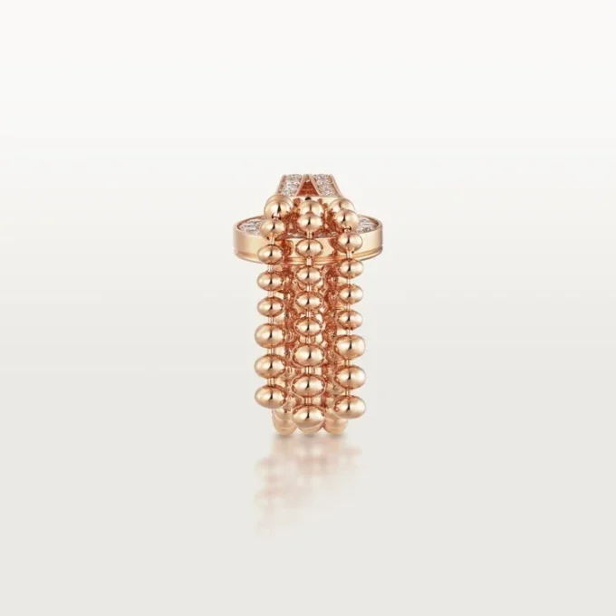 Agrafe Ring, Half-Paved Agrafe Ring, Half-Paved