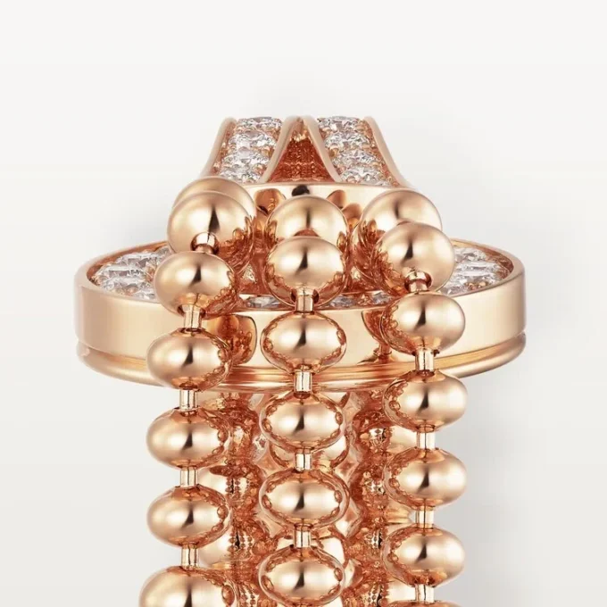 Agrafe Ring, Half-Paved Agrafe Ring, Half-Paved