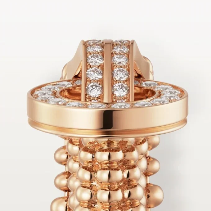 Agrafe Ring, Half-Paved Agrafe Ring, Half-Paved