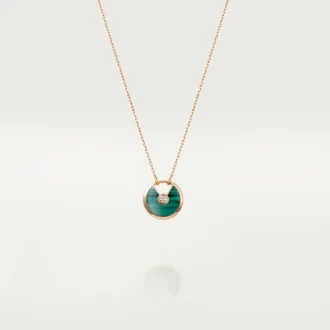 Amulette De Cartier Necklace, Small Model – Pink Gold, Malachite, Diamond – Cartier Amulette De Cartier Necklace, Small Model – Pink Gold, Malachite, Diamond – Cartier