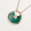 Amulette De Cartier Necklace, Small Model – Pink Gold, Malachite, Diamond – Cartier