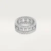 Broderie De Cartier Ring, Triple Row, Diamonds