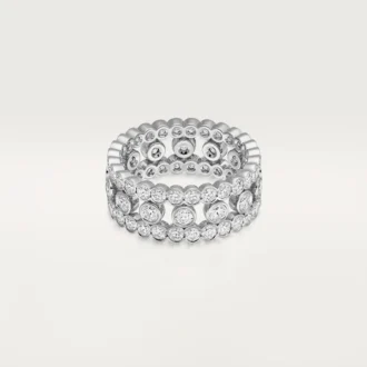 Broderie De Cartier Ring, Triple Row, Diamonds