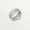 Broderie De Cartier Ring, Triple Row, Diamonds