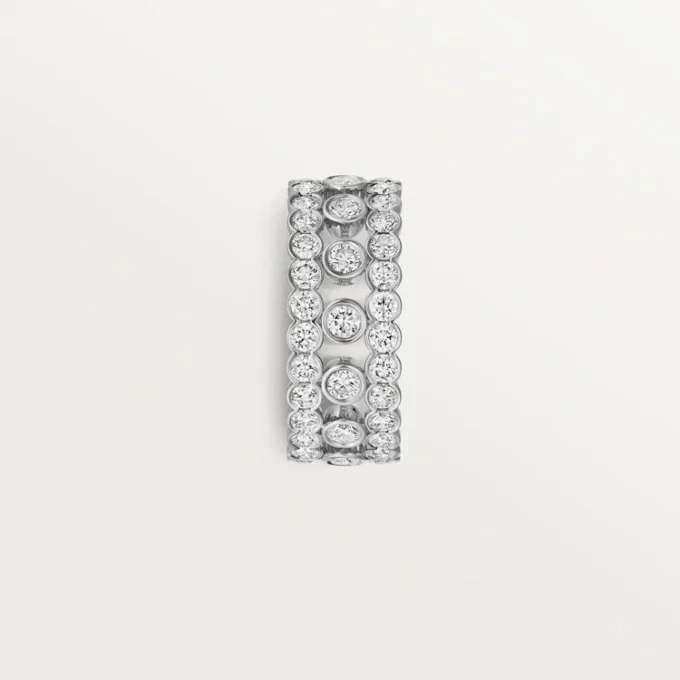 Broderie De Cartier Ring, Triple Row, Diamonds