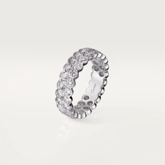 Broderie De Cartier Wedding Band – White Gold, Diamonds – Cartier