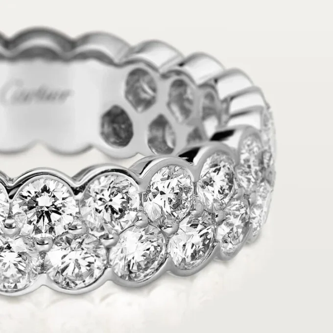Broderie De Cartier Wedding Band – White Gold, Diamonds – Cartier