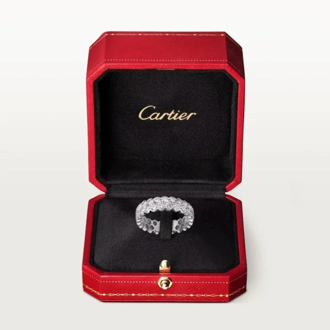 Broderie De Cartier Wedding Band – White Gold, Diamonds – Cartier