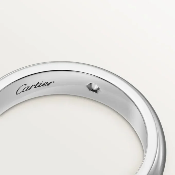 C De Cartier Wedding Band, 4 Mm Width, 1 Diamond C De Cartier Wedding Band, 4 Mm Width, 1 Diamond