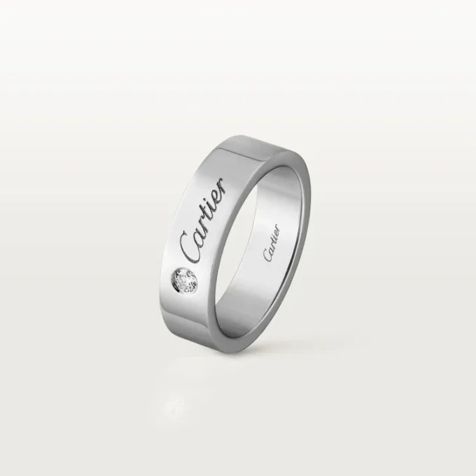 C De Cartier Wedding Band – Platinum, Diamond – Cartier
