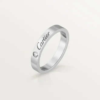 C De Cartier Wedding Band – Platinum, Diamond – Cartier