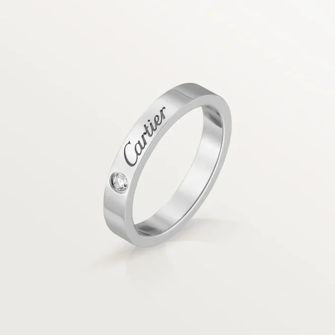 C De Cartier Wedding Band – Platinum, Diamond – Cartier