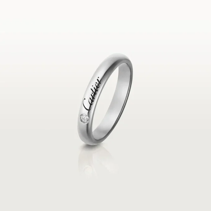 C De Cartier Wedding Band – Platinum, Diamond – Cartier