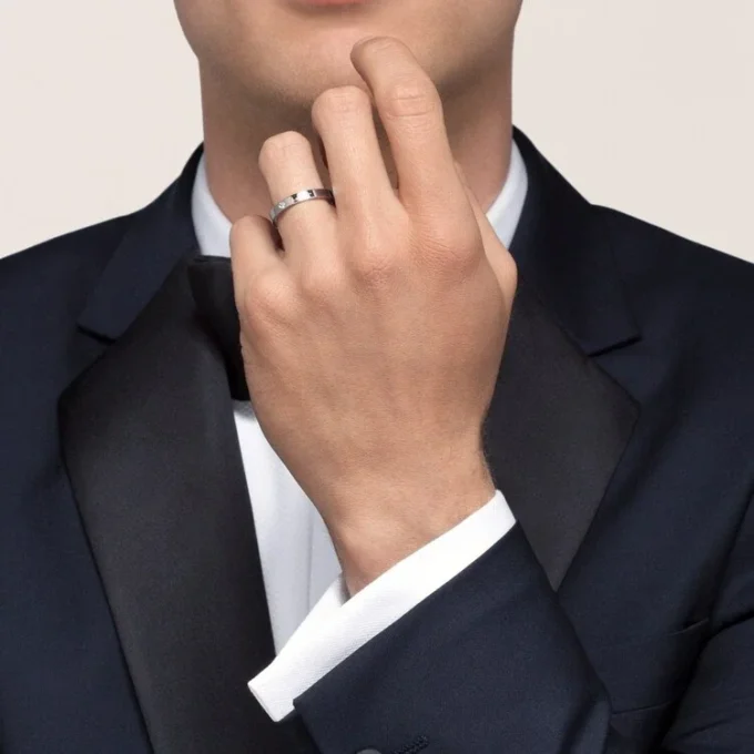 C De Cartier Wedding Band – Platinum, Diamond – Cartier
