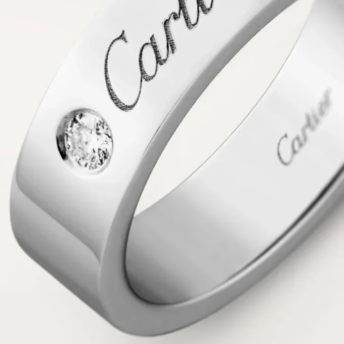 C De Cartier Wedding Band – Platinum, Diamond – Cartier