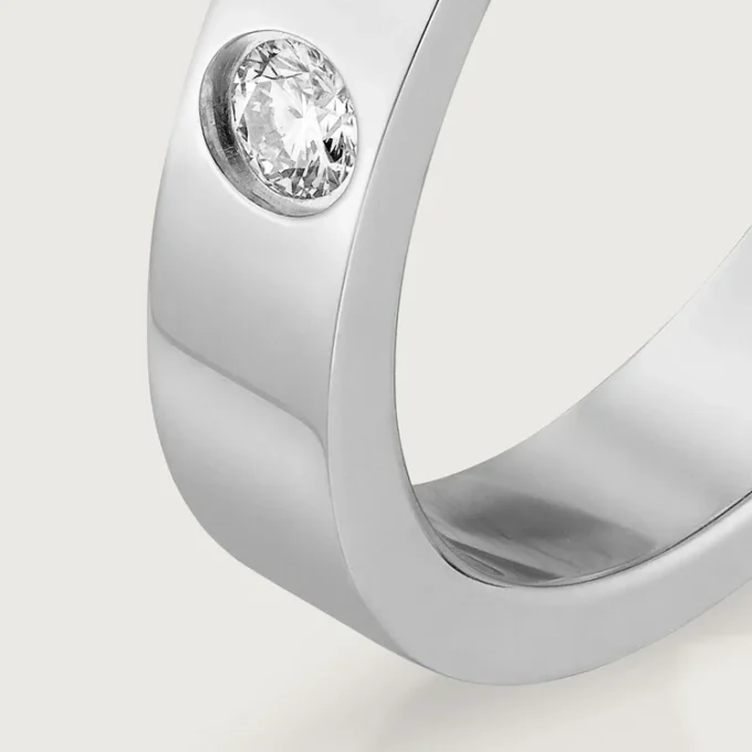 C De Cartier Wedding Band – Platinum, Diamond – Cartier